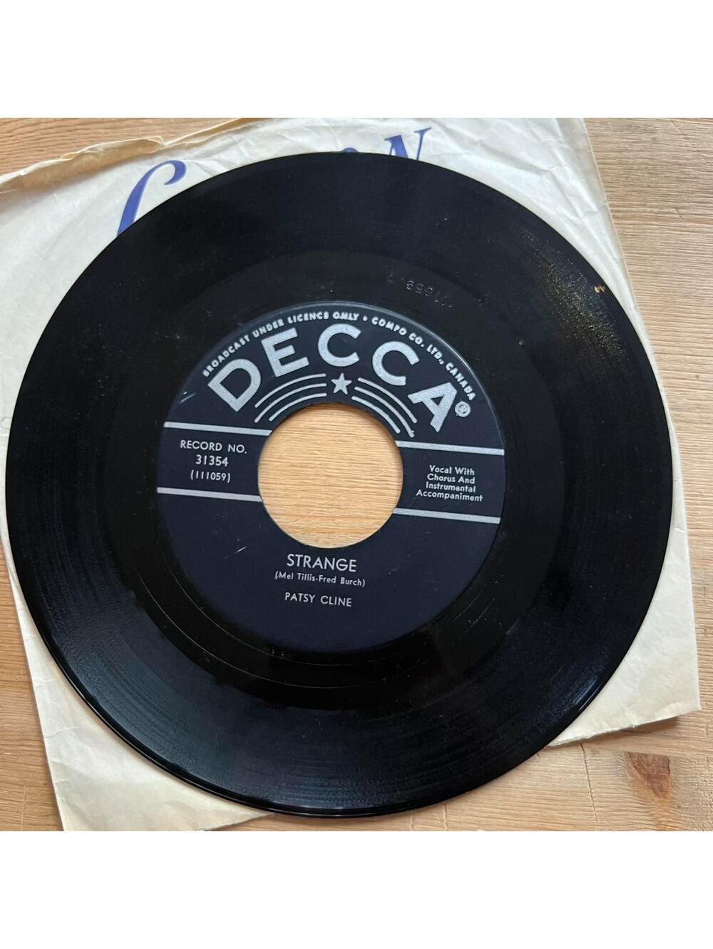 Patsy Cline - Strange/She's got You 45rpm VG+ R13